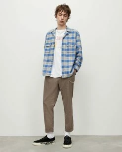 Best deal 🧨 My Way Checked 👕 Shirt Blue 🧨 -Men's Shirts popular shop MS054Y 8 3