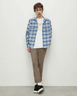 Best deal 🧨 My Way Checked 👕 Shirt Blue 🧨 -Men's Shirts popular shop MS054Y 8 4