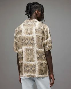 New ✔️ Exo Snake 👕 Shirt Ecru ❤️ -Men's Shirts popular shop MS059X 35 5 1