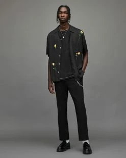 Budget π Kuyu Floral π Shirt Jet Black π 6 Budget π Kuyu Floral π Shirt Jet Black π -Men's Shirts popular shop MS066X 451 3