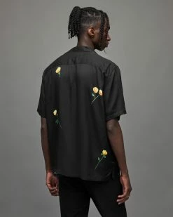 Budget π Kuyu Floral π Shirt Jet Black π 7 Budget π Kuyu Floral π Shirt Jet Black π -Men's Shirts popular shop MS066X 451 4