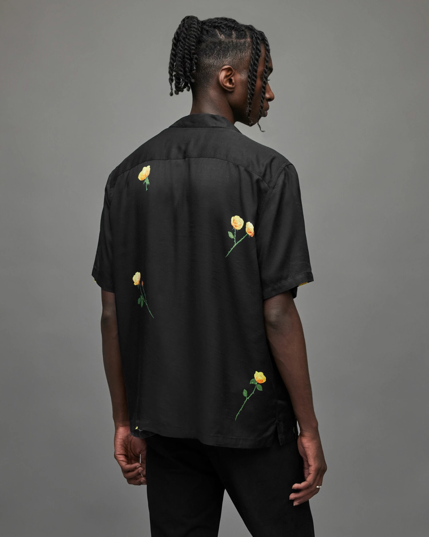 Budget π Kuyu Floral π Shirt Jet Black π 4 Budget π Kuyu Floral π Shirt Jet Black π - Image 4