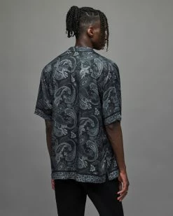 Best deal 🤩 Klubbe Paisley 👚 Shirt Jet Black 👍 -Men's Shirts popular shop MS085X 451 5