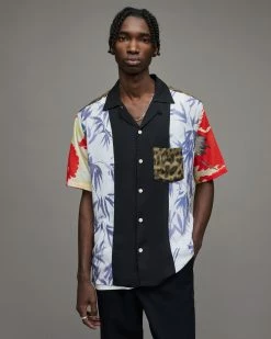 Buy 👍 Nouveau Mixed Pattern 👚 Shirt Black 🎉