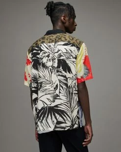 Buy 👍 Nouveau Mixed Pattern 👚 Shirt Black 🎉 -Men's Shirts popular shop MS095Y 5 4