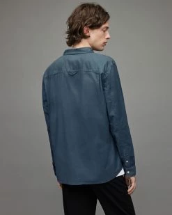 Best reviews of 🧨 Hermosa Ramskull Relaxed 👕 Shirt Nebula Blue ⌛ -Men's Shirts popular shop MS108X 7821 5