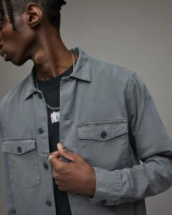 New 🎁 Spotter Military 👚 Shirt Stereo Grey 😀 -Men's Shirts popular shop MS111X 8064 2