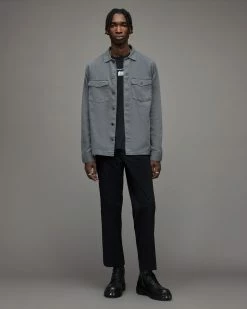 New 🎁 Spotter Military 👚 Shirt Stereo Grey 😀 -Men's Shirts popular shop MS111X 8064 4