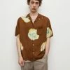 Best Pirce ⭐ Toulon Floral 👕 Shirt Brown 🛒
