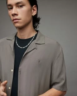 Coupon 🎉 Venice Ramskull 👚 Shirt Haze Grey ⭐ -Men's Shirts popular shop MS113X 8009 2