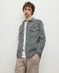 Wholesale 🌟 Harrier Corduroy 👕 Shirt Dull Blue 😍