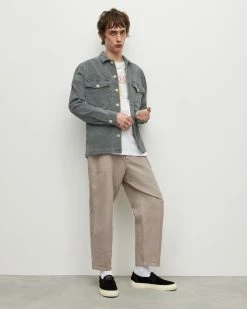 Wholesale 🌟 Harrier Corduroy 👕 Shirt Dull Blue 😍 -Men's Shirts popular shop MS117X 8063 3 2