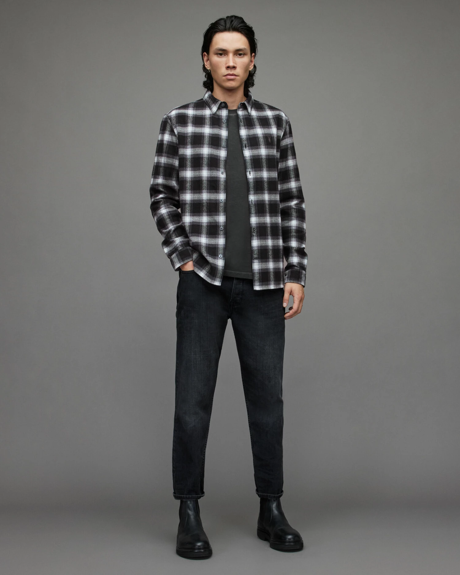 Hot Sale โจ Greystone Checked ๐ Shirt Jet Black ๐ 3 Hot Sale โจ Greystone Checked ๐ Shirt Jet Black ๐ - Image 3