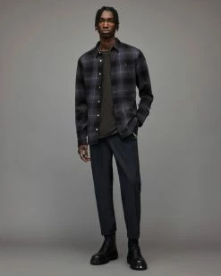 Wholesale 💯 Gallo Checked 👚 Shirt Black ⭐ -Men's Shirts popular shop MS137X 5 4