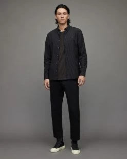 Budget ✔️ Staten Checked 👚 Shirt Black 🛒 -Men's Shirts popular shop MS143X 5 3