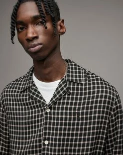 Cheapest 🧨 Laguardia Checked 👕 Shirt Jet Black 🧨 -Men's Shirts popular shop MS146X 451 4