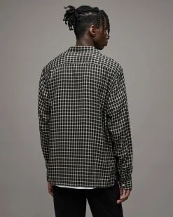 Cheapest 🧨 Laguardia Checked 👕 Shirt Jet Black 🧨 -Men's Shirts popular shop MS146X 451 5