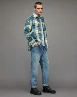 Hot Sale 😉 Yonkers Checked 👚 Shirt Ecru ⌛ -Men's Shirts popular shop MS149X 35 4