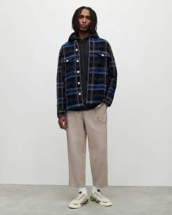 Buy ✔️ Voss Checked Overshirt Dark Ink 😍 -Men's Shirts popular shop MS150X 2310 3