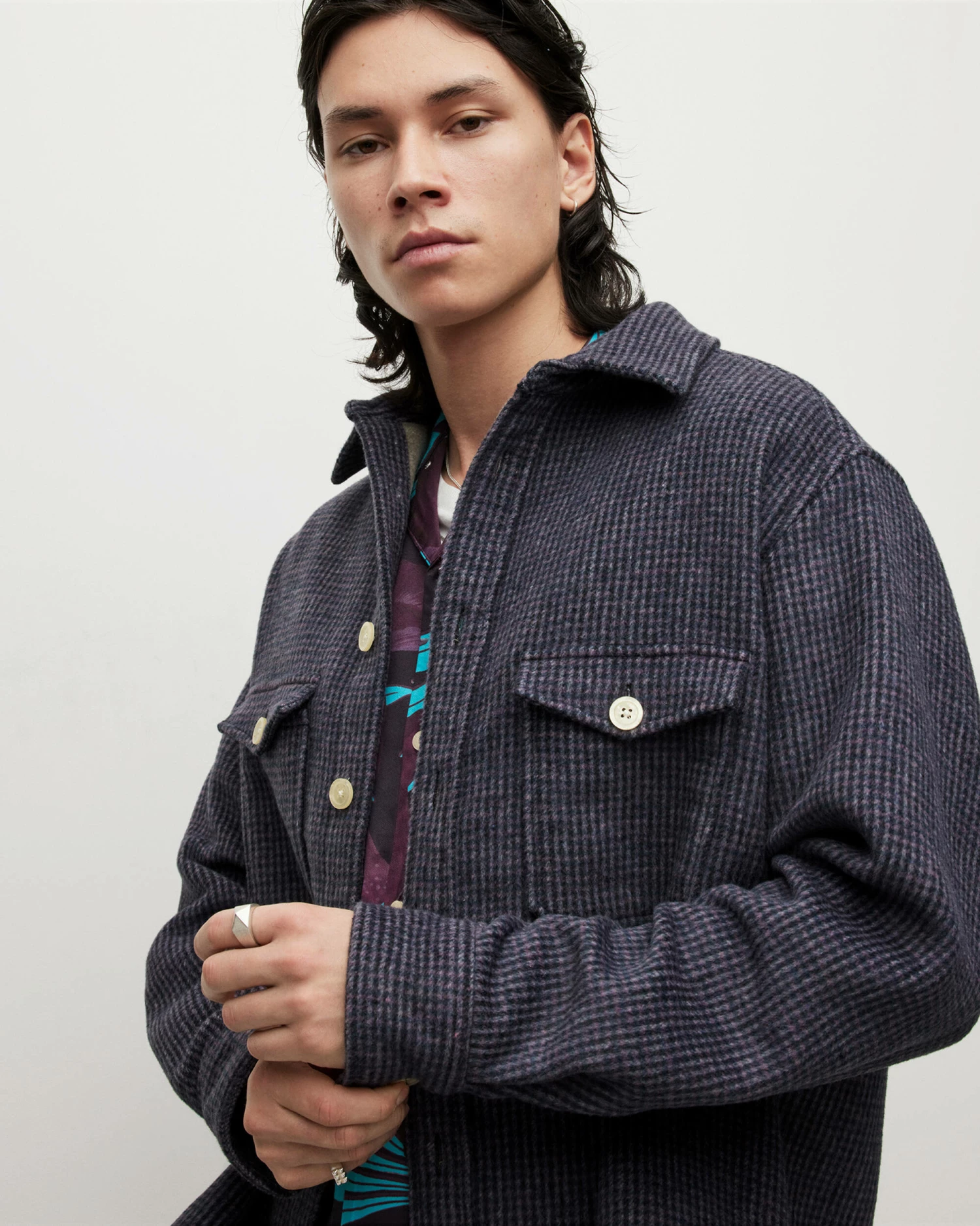 Discount ๐ Richter Checked Overshirt Cold Lilac ๐ 2 Discount ๐ Richter Checked Overshirt Cold Lilac ๐ - Image 2