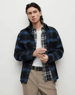 Cheapest 🔥 Rotation Checked Overshirt Dark Ink 🛒 -Men's Shirts popular shop MS152X 2310 5