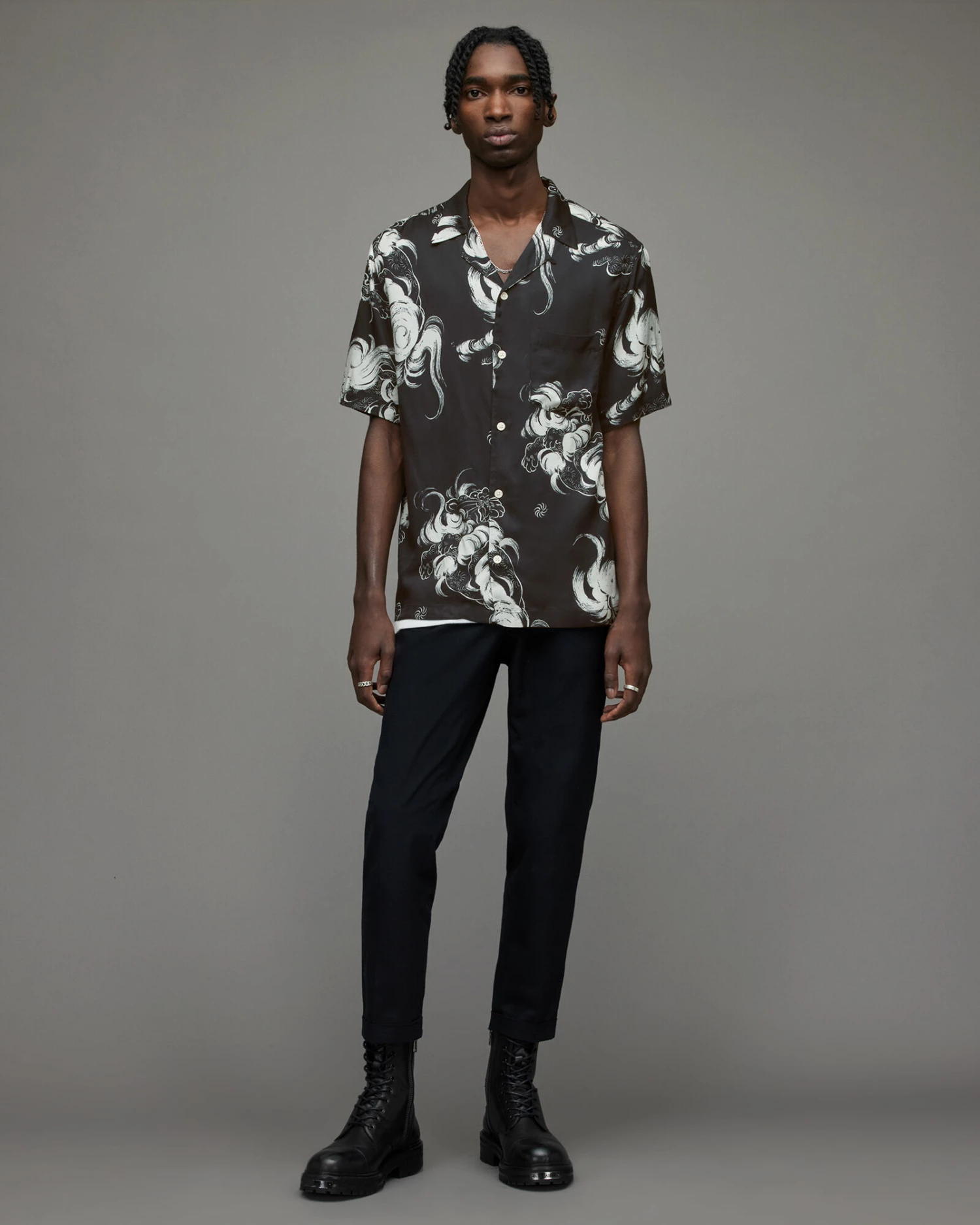 Deals π Zion Kimono Print π Shirt Jet Black π₯ 4 Deals π Zion Kimono Print π Shirt Jet Black π₯ - Image 4