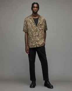 Cheapest 🥰 Nidaros Paisley 👚 Shirt Orange ✔️ -Men's Shirts popular shop MS172X 12 4