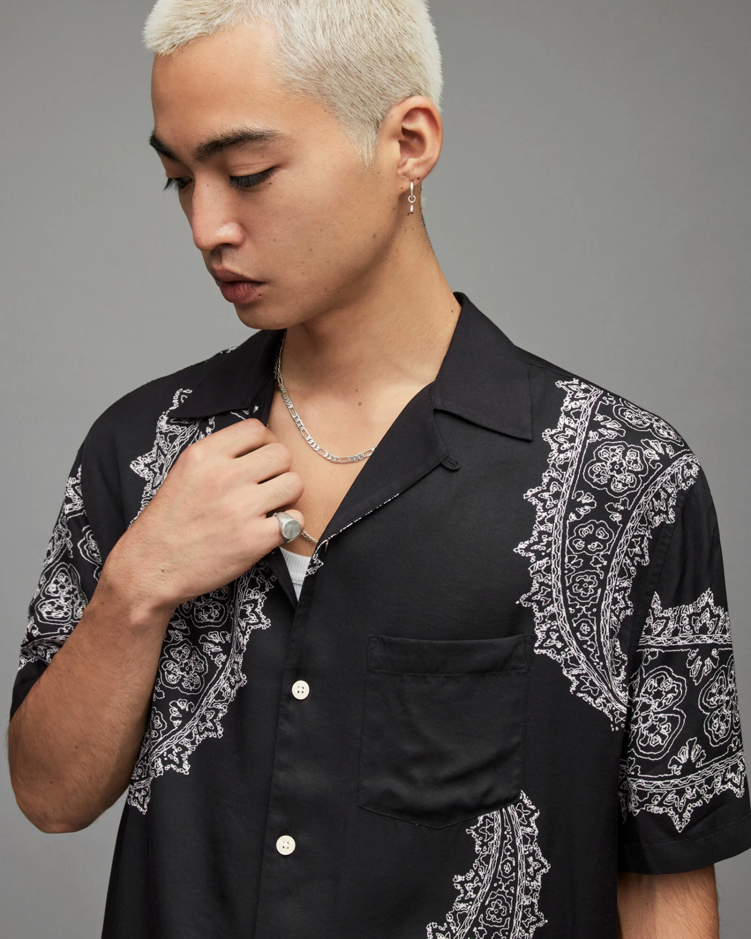 Buy π₯° Aaran Paisley π Shirt Jet Black β€οΈ 2 Buy π₯° Aaran Paisley π Shirt Jet Black β€οΈ - Image 2
