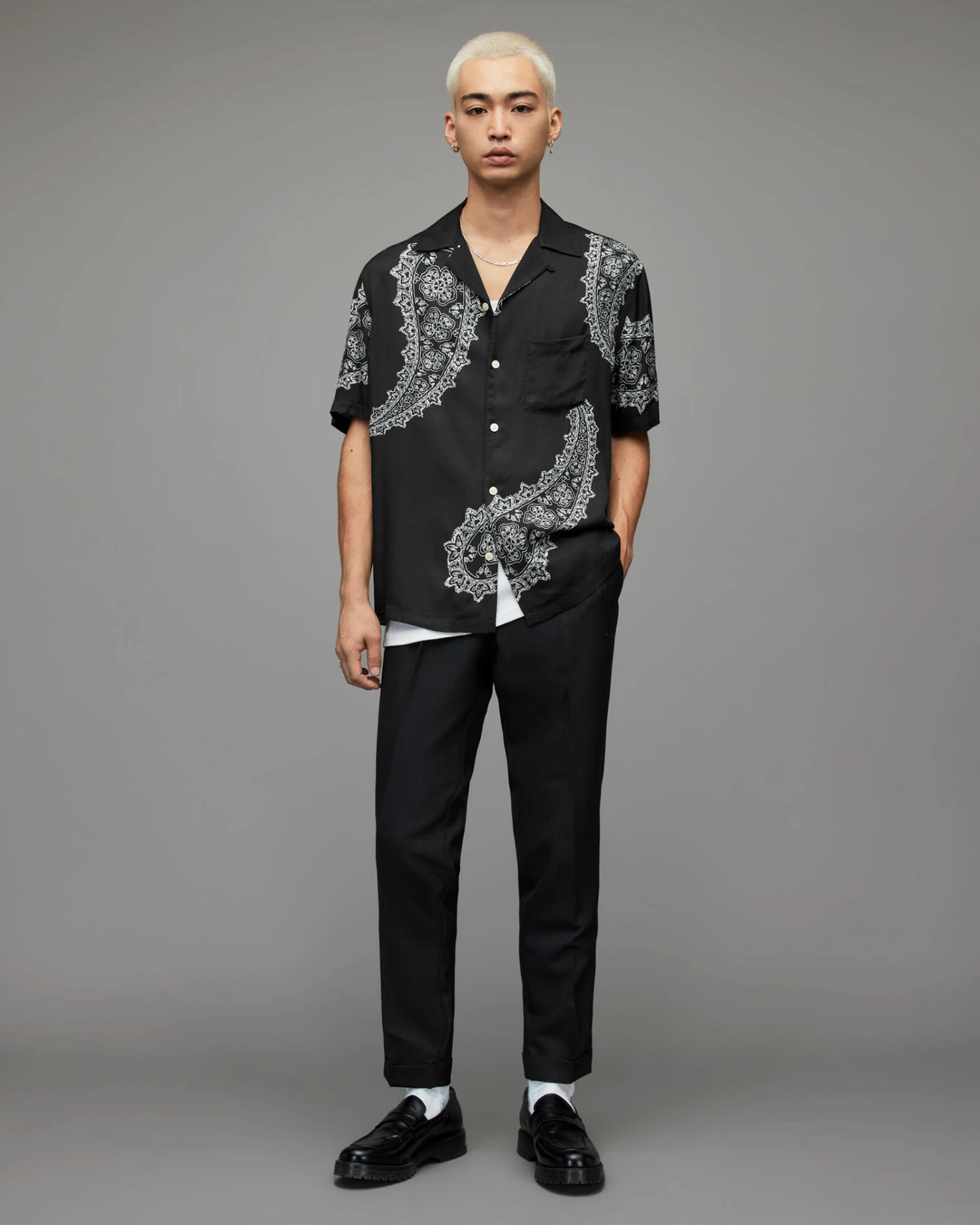 Buy π₯° Aaran Paisley π Shirt Jet Black β€οΈ 3 Buy π₯° Aaran Paisley π Shirt Jet Black β€οΈ - Image 3