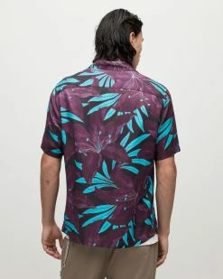 Top 10 💯 Dustlands Floral 👚 Shirt JT BLK/BEAUJLS RED 🎉 -Men's Shirts popular shop MS191X 8003 4 2