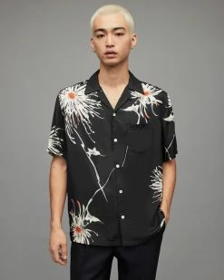 Hot Sale โ Shibu Tie Dye Floral ๐ Shirt Jet Black ๐คฉ