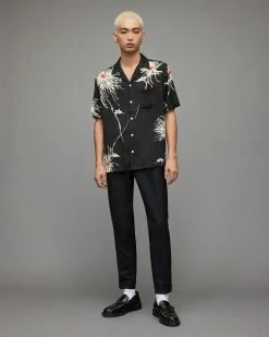 Hot Sale β Shibu Tie Dye Floral π Shirt Jet Black π€© 7 Hot Sale β Shibu Tie Dye Floral π Shirt Jet Black π€© -Men's Shirts popular shop MS194X 451 3