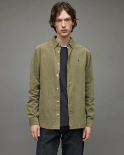 Cheapest 😉 Birchwood Ramskull Corduroy 👕 Shirt Dusty Olive Green 🎉