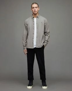 Best deal ⭐ Hawthorne Ramskull Stretch 👚 Shirt Stereo Grey 😍 -Men's Shirts popular shop MS205X 8064 3