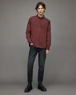 Brand new 💯 Hawthorne Ramskull Stretch 👕 Shirt Maroon Red ❤️ -Men's Shirts popular shop MS206X 4657 3