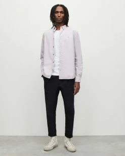 Promo 🌟 Hermosa Ramskull Relaxed 👕 Shirt Cold Lilac 🎁 -Men's Shirts popular shop MS207X 8060 3 2