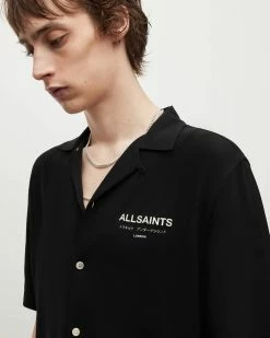 Flash Sale 😉 Underground 👕 Shirt JET BLACK/ECRU 🎉 -Men's Shirts popular shop MS209Y 4704 5