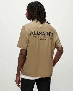 Outlet 🎁 Underground 👕 Shirt KHAKI BROWN/JT BLK 😍 -Men's Shirts popular shop MS210Y 8503 6