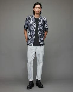 Best Sale ✨ Rosea Floral 👕 Shirt Grey ⭐ -Men's Shirts popular shop MS211X 7 3