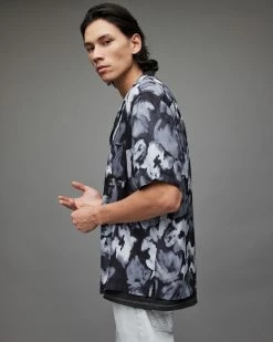 Best Sale ✨ Rosea Floral 👕 Shirt Grey ⭐ -Men's Shirts popular shop MS211X 7 4