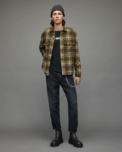 Outlet 🎁 Berthold Checked Overshirt Dusty Olive Green 🎉 -Men's Shirts popular shop MS215X 6907 3