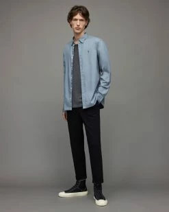 Top 10 🛒 Hawthorne Ramskull Stretch Fit 👕 Shirt Serene Blue 🤩 -Men's Shirts popular shop MS217X 7858 3