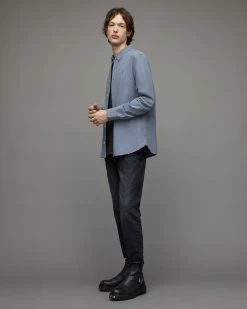 Outlet 🥰 Lovell Ramskull 👕 Shirt Serene Blue ⭐ -Men's Shirts popular shop MS229X 7858 3