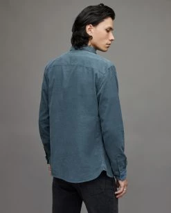 Brand new 🎉 Birchwood Corduroy Ramskull 👕 Shirt Storm Grey ⭐ -Men's Shirts popular shop MS230X 4134 4