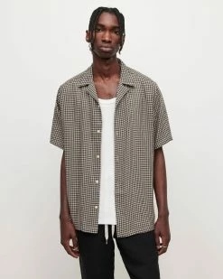 Discount 😀 Glendale Checked 👚 Shirt Pale Taupe 😉 -Men's Shirts popular shop MS232W 6877 4