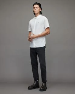 Buy 👏 Hawthorne Ramskull Short Sleeve 👚 Shirt White 👍 -Men's Shirts popular shop MS253U 10 3 1