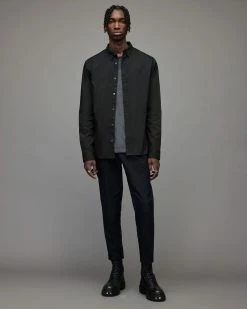 Cheapest 😉 Hawthorne Ramskull Stretch Fit 👚 Shirt Black 🛒 -Men's Shirts popular shop MS254U 5 3 2