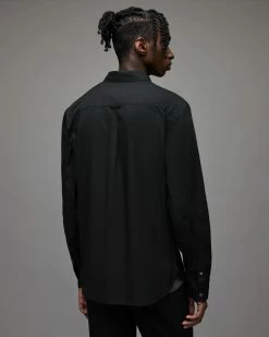 Cheapest 😉 Hawthorne Ramskull Stretch Fit 👚 Shirt Black 🛒 -Men's Shirts popular shop MS254U 5 4 2