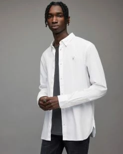 Coupon 🔥 Hawthorne Ramskull Stretch Fit 👕 Shirt White 🎁