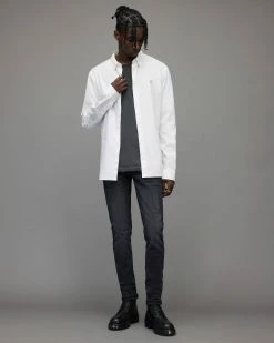 Coupon 🔥 Hawthorne Ramskull Stretch Fit 👕 Shirt White 🎁 -Men's Shirts popular shop MS257U 10 3